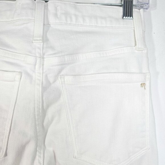 MADEWELL 10” High Rise Skinny White Denim Jeans - Picture 8 of 10